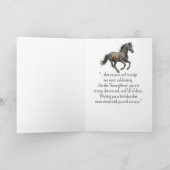 Carte Un cheval à coeur Personnalité Anniversaire (Intérieur)