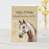 Carte Un Cheval de Peinture Personnalité Anniversaire (Fleur jaune)