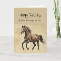 Un Cheval Mustang Personnalité Anniversaire