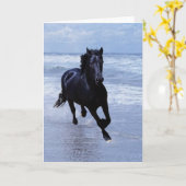 Carte Un cheval sauvage et libre (Fleur jaune)