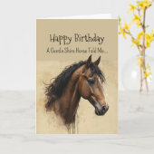 Carte Un Cheval Shire Personnalité Anniversaire (Fleur jaune)