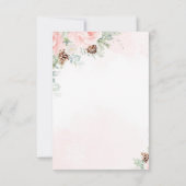 Carte Un chevreuil roux anniversaire d'hiver Merci (Dos)