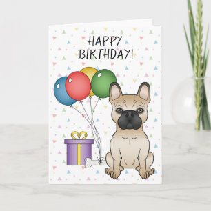 Carte Un chien de taureau français, un joyeux anniversai