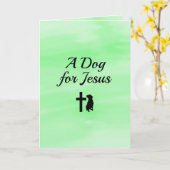 Carte Un chien pour Jésus Poème Sympathie (Fleur jaune)