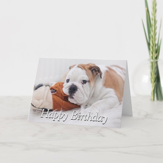 Carte Un Chiot-Chien Anglais Qui Joue Avec Un Chien-Ciel (Devant)