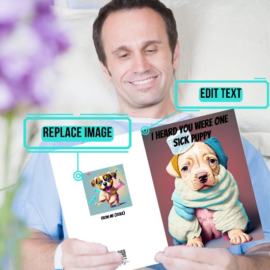 Carte Un Chiot Malade Aimé Un Se Bien