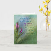 Carte Un coeur féminin - Calla Lily (Fleur jaune)