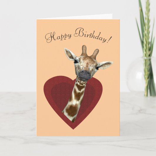Carte Un Coeur Pour Les Giraffes (Devant)