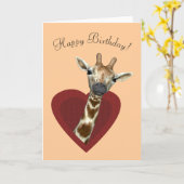 Carte Un Coeur Pour Les Giraffes (Fleur jaune)