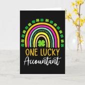 Carte Un comptable chanceux Saint-Patrick shamrocks (Fleur jaune)
