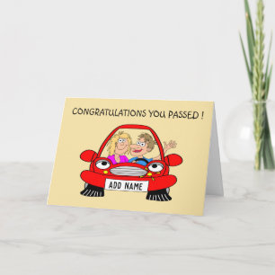 Carte Un conducteur masculin a réussi le test de conduit