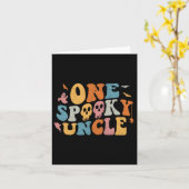 Carte Un costume d'Halloween Super à un oncle Éffrayant (Fleur jaune)