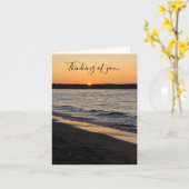 Carte Un Coucher De Soleil De Traverse Penser À Votre Ca (Fleur jaune)