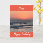 CARTE UN COUCHER DE SOLEIL / LEVER POUR VOUS NIECE (Fleur jaune)