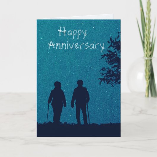 Carte Un Couple Âgé Vieille Ensemble Joyeux Anniversaire (Devant)