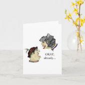 Carte Un couple amusant qui s'occupe des réalités généra (Fleur jaune)