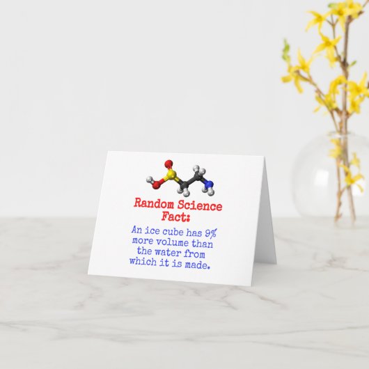 Carte Un Cube De Glace A 9 Pour Cent - Science Fact (Fleur jaune)