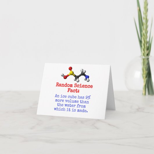 Carte Un Cube De Glace A 9 Pour Cent - Science Fact (Devant)