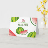 Carte Un dans un Melon Message de 1er Anniversaire (Fleur jaune)