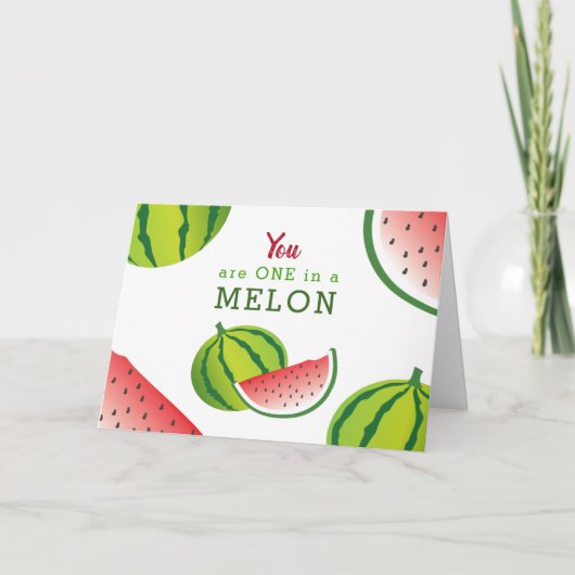 Carte Un dans un Melon Message de 1er Anniversaire (Devant)