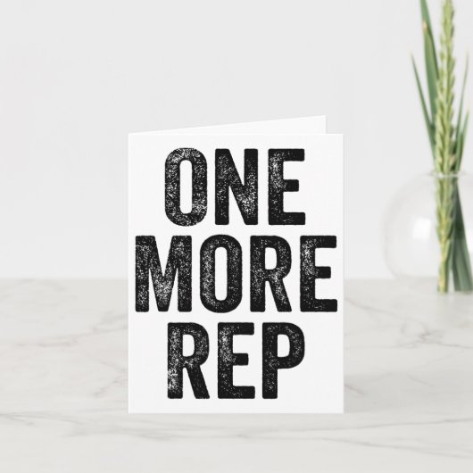 Carte Un De Plus Rep Gym Weightlifter Bodybuilder (Devant)