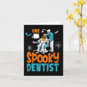 Carte Un Dentiste Éffrayant Craindre Dental Halloween Sq (Fleur jaune)