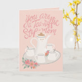 Carte Un design de théière pour la fête des mères 'A Tea (Fleur jaune)