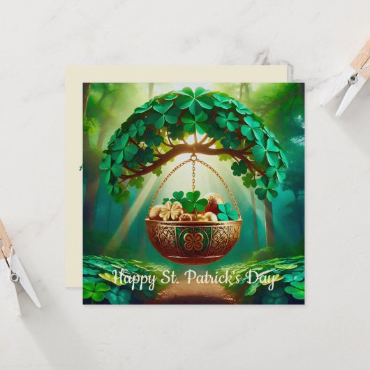 Carte Un design festif pour la Saint-Patrick (Devant/Arrière en situation)
