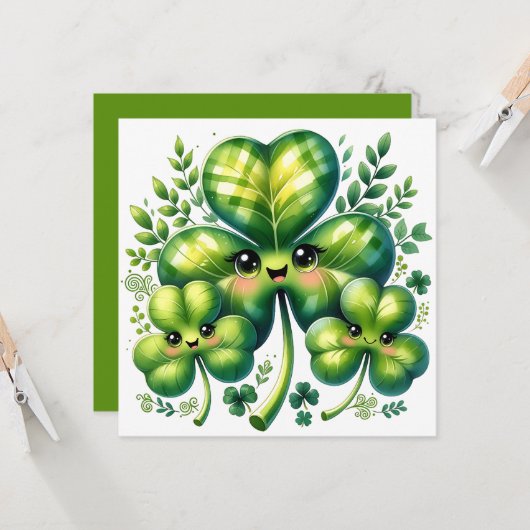 Carte Un design festif pour la Saint-Patrick (Devant/Arrière en situation)