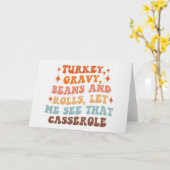 Carte Un dîner de Thanksgiving rétro (Fleur jaune)