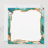 Carte Un dragon mystique turquoise et or (Dos)