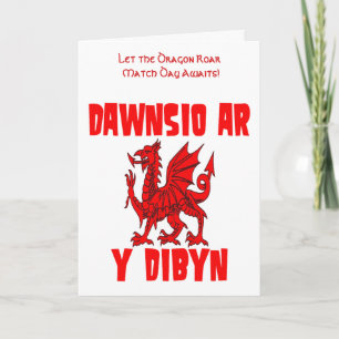 Carte Un dragon rouge jouant avec le feu Dawnsio ar y di