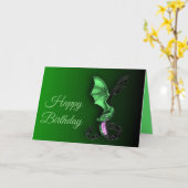 Carte Un dragon vert (Fleur jaune)