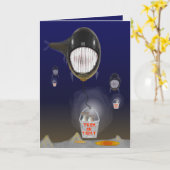 Carte Un Dragonfish Halloween (Fleur jaune)