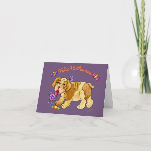 Carte Un Dulce Cachorrito Halloween (Devant)