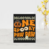 Carte Un Éffrayant Paw Paw Premier Anniversaire Hallowee (Fleur jaune)