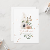 Carte Un élégant bouquet de fleurs avec message (Devant/Arrière en situation)