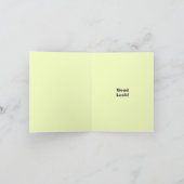 Carte Un éléphant drôle et bonne chance de coeur (Intérieur)