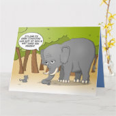 Carte Un éléphant n'a pas peur des souris. (Fleur jaune)