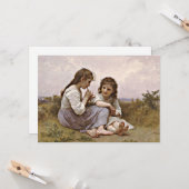 Carte Un enfant, célèbre peinture, (Devant/Arrière en situation)