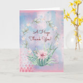 Carte Un énorme cactus d'aquarelle Merci (Fleur jaune)