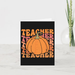 Carte Un Enseignant citrouille Tombe Thanksgiving Retour