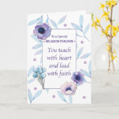 Carte Un enseignant de religion remercie l'enseignant Jo (Fleur jaune)