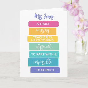 Carte un enseignant extraordinaire est difficile de trou