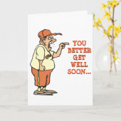 Carte Un entraîneur en colère va bien bientôt (Fleur jaune)