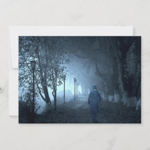Carte Un étranger dans le parc dans le brouillard noctur