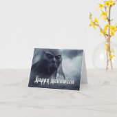 Carte Un fantôme noir dans un paysage désarmé - Hallowee (Fleur jaune)