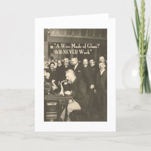 Carte Un fil fait en technologie humoristique en verre