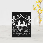 Carte Un frisson d'espoir Nativité Noël chrétien Joyeux (Fleur jaune)