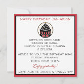 Carte Un garçon afro-américain Noir/Rouge comportement d (Dos)